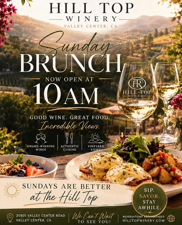 Sunday Brunch at Hill Top Winery