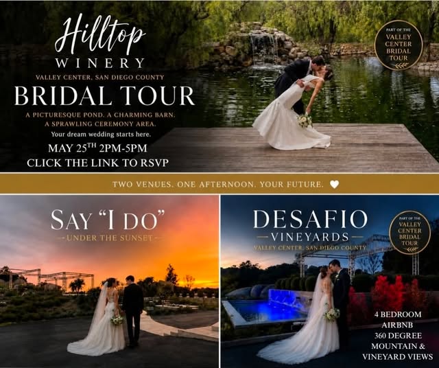 Hill Top Winery bridal tour and wedding venue